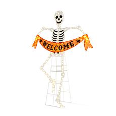 Glitzhome 86.25"H Lighted Halloween Skeleton Outdoor Décor