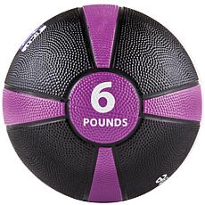 GoFit GF-MB6 Medicine Ball (6 lbs., Black and Purple)