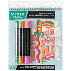 Good Vibes Color By Number Marker Pad