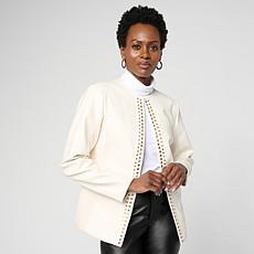 GREY by Jhoan Sebastian Faux Leather & Knit Combo Jacket