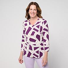 GREY by Jhoan Sebastian Grey V-Neck Top with Cutout Detail