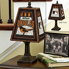 Handpainted Art Glass Team Lamp