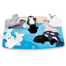 Hape Polar Animal Tactile Puzzle with Textured Coats