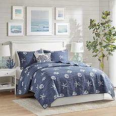 Harbor House Seaside Cotton Percale 4-piece Quilt Set