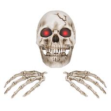 Haunted Hill Farm 1.3-Ft. Giant Talking Skeleton with Hands