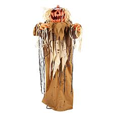 Haunted Hill Farm 5.4-Ft. Standing Head Dropping Pumpkin Man Animat...