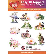 Hearty Crafts Easy 3D Toppers - Pond Animals & Flowers
