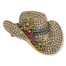 Heidi Daus Cowgirl Hat Crystal Pin