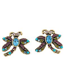 Heidi Daus "Dragonfly Artistry" Crystal Earrings