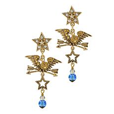 Heidi Daus "Gallantly Streaming" Crystal Drop Earrings