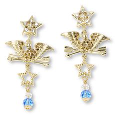 Heidi Daus "Gallantly Streaming" Crystal Drop Earrings