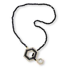 Heidi Daus Hex Appeal Crystal-Accented Beaded Lariat Necklace