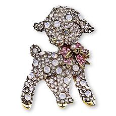 Heidi Daus Mairzy Doats Crystal Lamb Pin