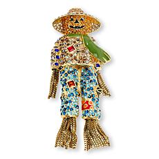 Heidi Daus Patches Scarecrow Goldtone Multicolor Crystal Pin