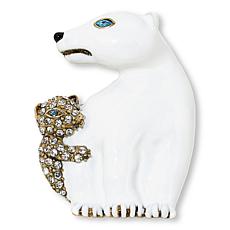 Heidi Daus "Polar Vortex" Enamel and Crystal Pin