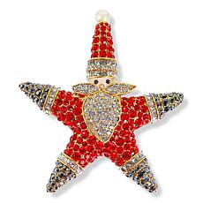 Heidi Daus Santa Star Crystal Pin