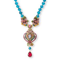 Heidi Daus Spring Awakening Floral Multicolored Crystal Necklace