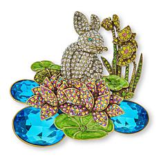 Heidi Daus Spring Fever Multicolor Crystal Bunny Pin