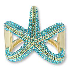 Heidi Daus Starfish Pavé Crystal Hinged Bangle Cuff