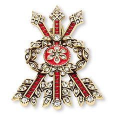 Heidi Daus Straight To The Heart Pin - Red