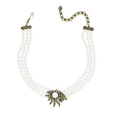 Heidi Daus Sublime Star 17-1/4" Simulated Pearl Station Necklace