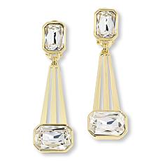 Heidi Daus Sunray Goldtone Octagonal Stone Drop Earrings