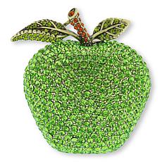 Heidi Daus Teacher's Pet Crystal Apple Pin - Green