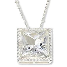 Herkimer Mines 25ct Princess-Cut "Diamond" Quartz 18" Necklace