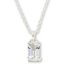 Herkimer Mines "Diamond" Quartz Faceted Drop Pendant with Chain