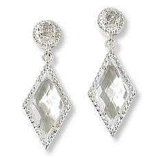Herkimer Mines "Diamond" Quartz Fancy-Cut Drop Earrings