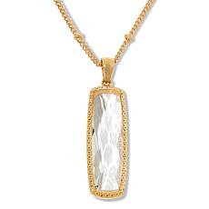 Herkimer Mines "Diamond" Quartz Fancy-Cut Pendant with 18" Chain