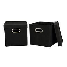 Household Essentials Storage Cube 2-pack - Black