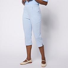 Hue Spring Stripe Pull-On Pedal Pusher Pant