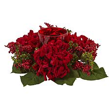 Hydrangea  and Berry Candelabrum