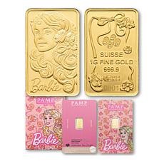 Iconic Barbie LE 5000 PAMP Suisse 1 Gram 99.99% Gold Bar