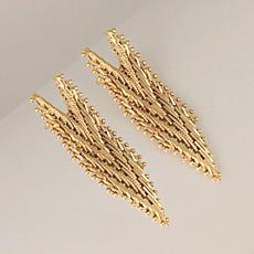 Imperial Silver Chevron Design Diamond-Cut Earrings