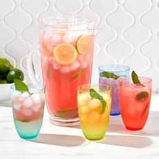 Improvements 5-piece Nesting Pitcher Set with 4 Glasses
