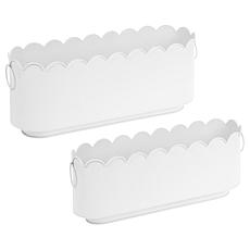 Improvements Scalloped Iron Planters - Set of 2