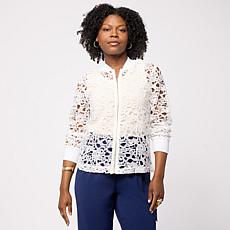 In Earnest by Byron Lars Lace Baseball Jacket