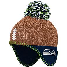 Men's New Era Neon Green/College Navy Seattle Seahawks Reversible Cuffed  Knit Hat