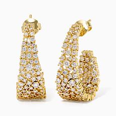 Inside Out Pave Hoop Earring