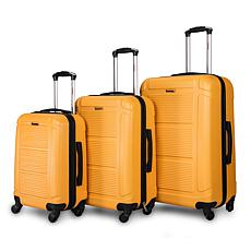 InUSA Pilot Lightweight Hardside Spinner 3-Piece Luggage Set