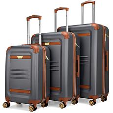 ITALIA Vintage 3 Piece Expandable Retro Luggage Set