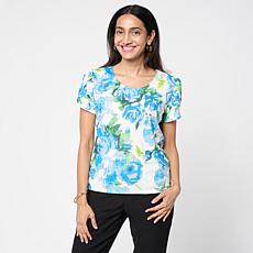 Jaclyn Smith Scoop-Neck Tulip Sleeve Knit Tee