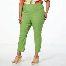 Jaclyn Smith Stretch Woven Crop Slim-Leg Pull-On Pant
