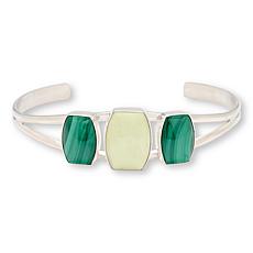 Jay King African Meadow Stone and Malachite Cuff Bracelet