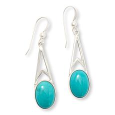 Jay King Baja Turquoise Sterling Silver Teardrop Earrings