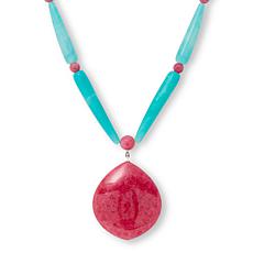 Jay King Baroque Rose Rhodonite & Amazonite Necklace