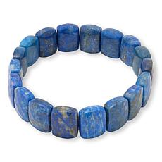 Jay King Denim Lapis Cushion Bead Stretch Bracelet