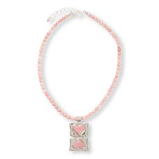 Jay King Gallery Collection Peruvian Pink Opal Heart Pendant-Necklace